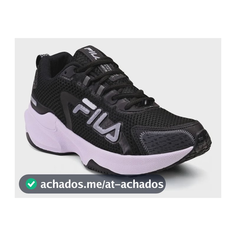 Tênis Fila Academia Corrida Caminhada Macio Barato Leve Fila Preto Branco 41 Br
