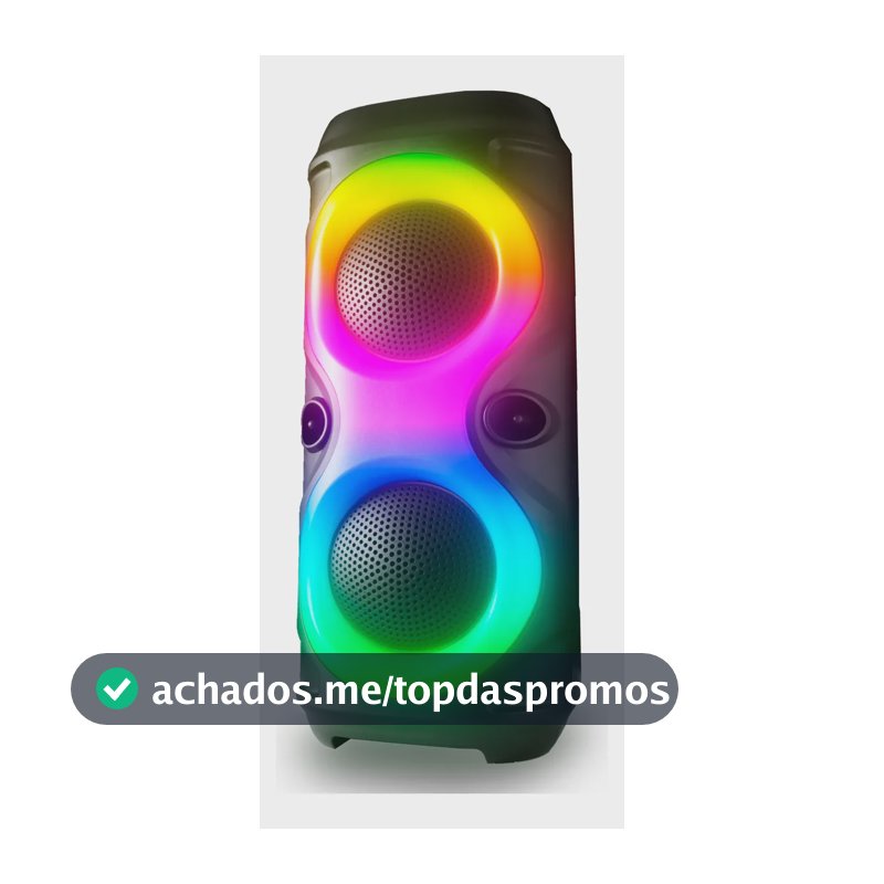 Caixa De Som Bluetooth Hi-fi Amplificada Rgb Tws Fm Usb Sd Preto 127/220v