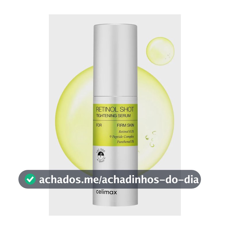 Sérum tensor Celimax Retinol Shot 30ml para todos os tipos de pele, dia/noite