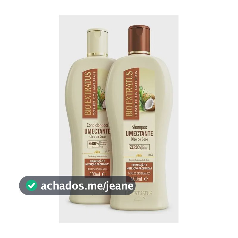 Kit Bio Extratus Umectante Óleo De Coco Sh. + Cond. (500ml)