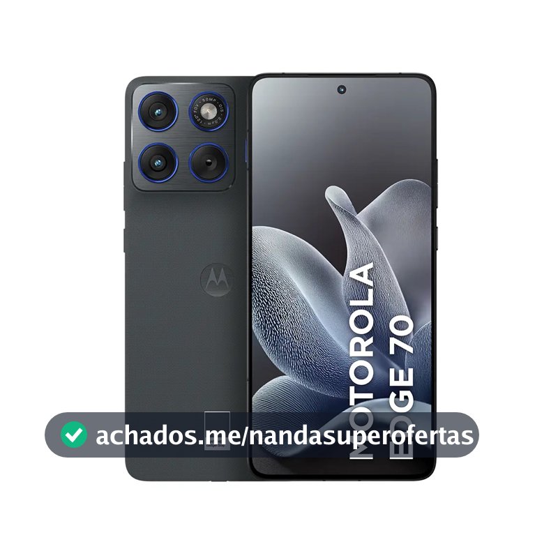 Smartphone Motorola Edge 70 5g - 256gb 8gb Ram + 16gb Ram Boost, Ultrafino, 3 Cameras 50mp, Tela 1.5k Extreme Amoled 120hz - Preto