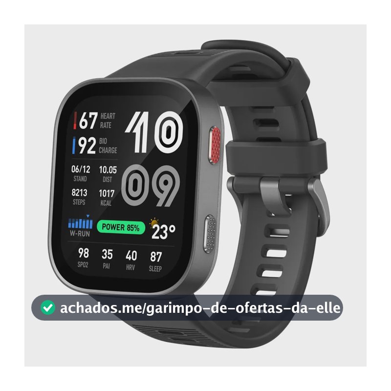 Relógio inteligente Amazfit Bip Max Amoled Smartwatch 2.07 Gps Bluetooth Calls 5 atm Sports Running Fitness