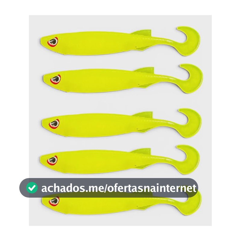 Isca Soft Shad Jejum 110 Pinnacle - Cor Amarela Amarela