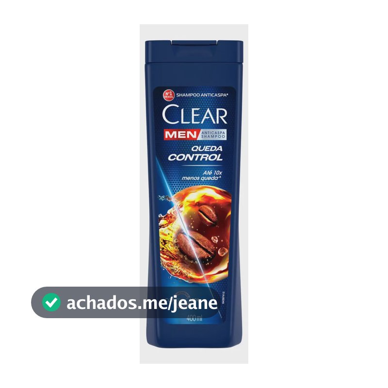 Clear shampoo anticaspa queda control masculino 400ml