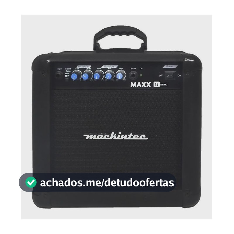 Amplificador Combo Transistor Mackintec Maxx 15W Guitarra Preto P10