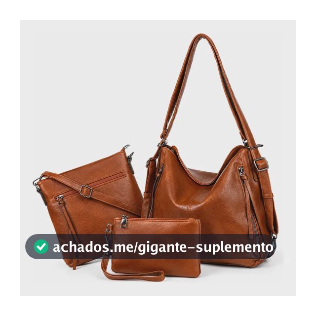 3 Peças Bolsa Transversal Feminina Mochila De Mão Carterira