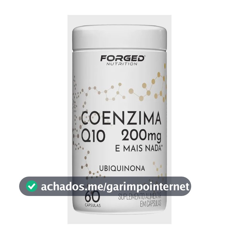 Coenzima Q10 200mg Pura Alta Concentração 60 Cápsulas - Forged Nutrition Sem Sabor