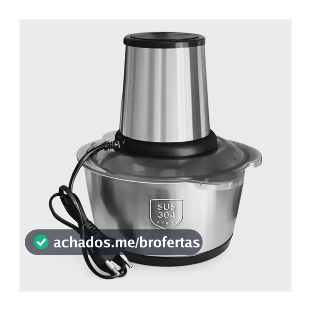 Processador Triturador Elétrico De Alimentos Inox 2 Litros Prateado 220v
