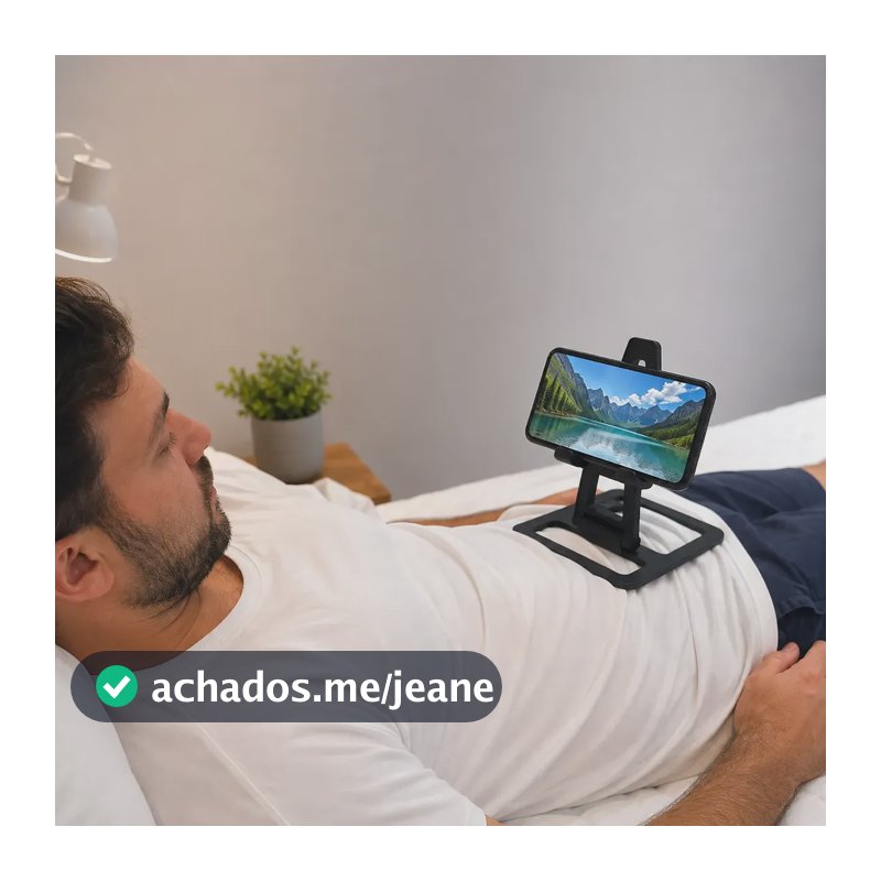 Suporte Celular Para Cama Assistir Deitado Preto
