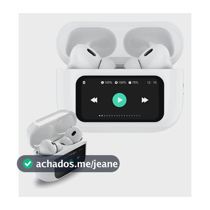 Fone De Ouvido Bluetooth 5.3 Kaidi Kd-7019 Tela Digital Lcd Cor Branco