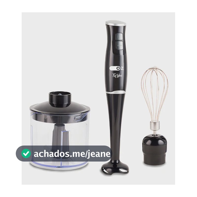 Mixer Turbo Chef 3 Em 1 250w Misturador Triturador E Fuet Sem Fio Portátil Mx4000 Oz