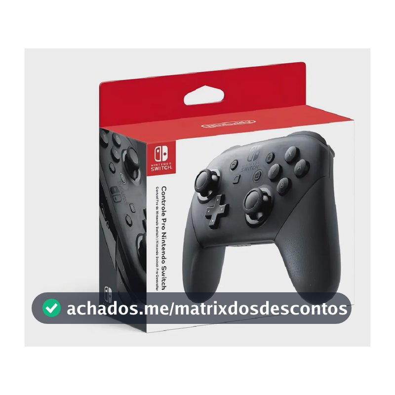 Controle Nintendo Switch Pro Preto Sem Fio Bluetooth Black