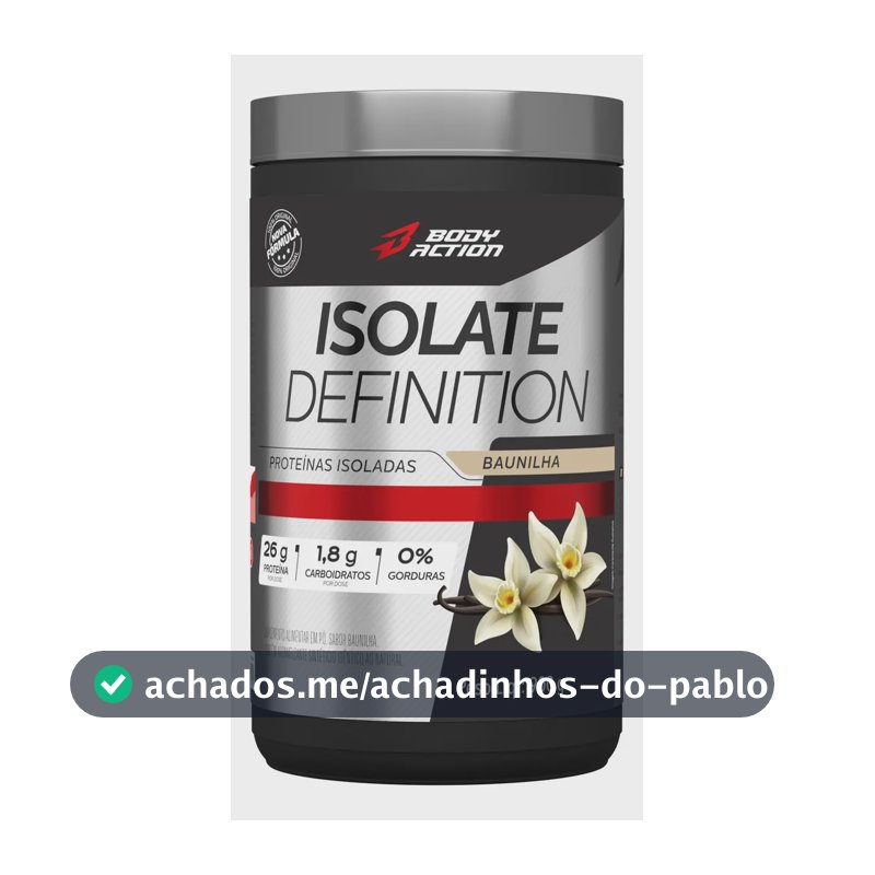 Proteína Bodyaction Tradicional Isolate Definition em pó sabor Baunilha x 900g