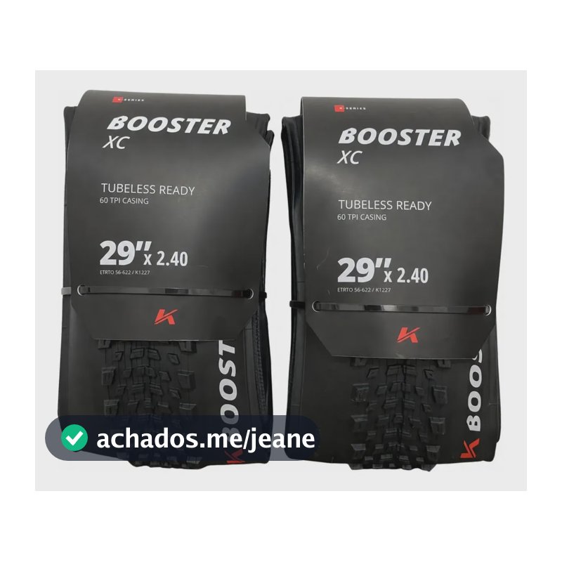Par Pneus Bike Mtb Tubeless Kenda Booster Xc 29x2.40 Kseries Preto