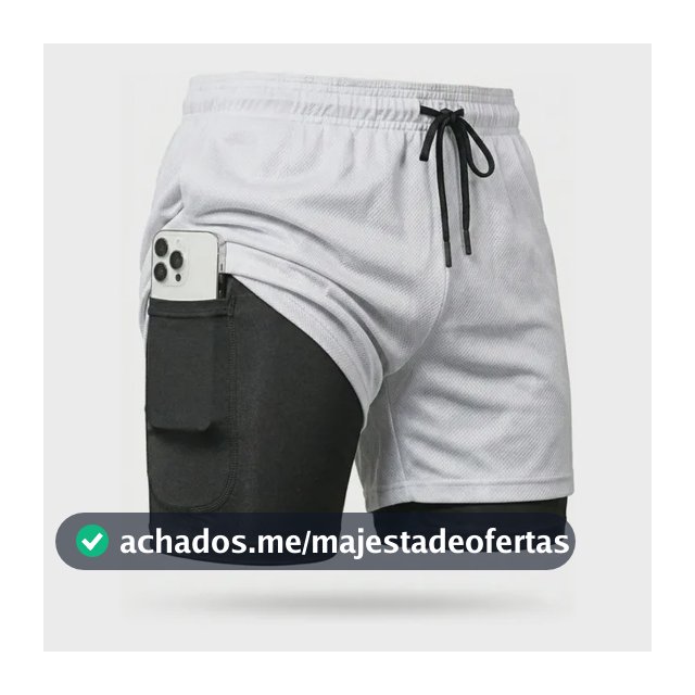 Shorts Dry Fit 2 Em 1 Masculino Térmico Compressão Corrida