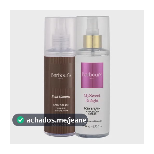 Casal Body Splash Bold Homme E My Sweet Delight Barbour