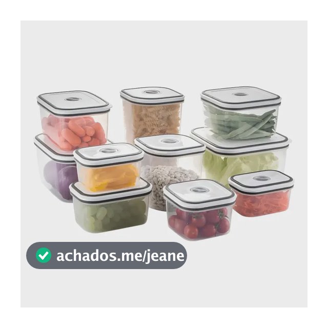 Kit Potes Herméticos Electrolux Plástico Retangular 10un Cor Branco