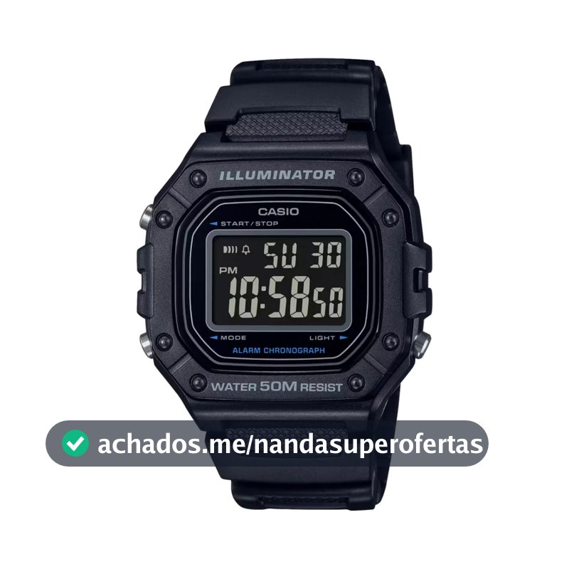 Relogio Casio Masculinoo Standar W-218h-1bvdf