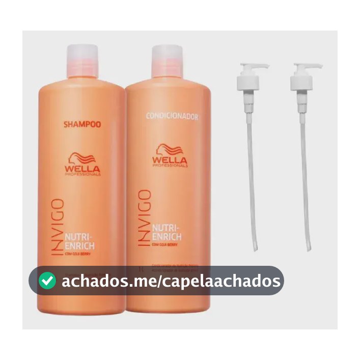 Kit Wella Invigo Nutri Enrich Shampoo 1000ml + Cond 1000ml