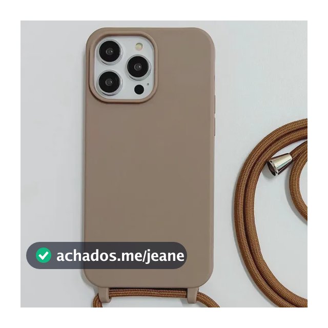 Capa Capinha Silicone Com Alça Cordão P Pescoço Para iPhone