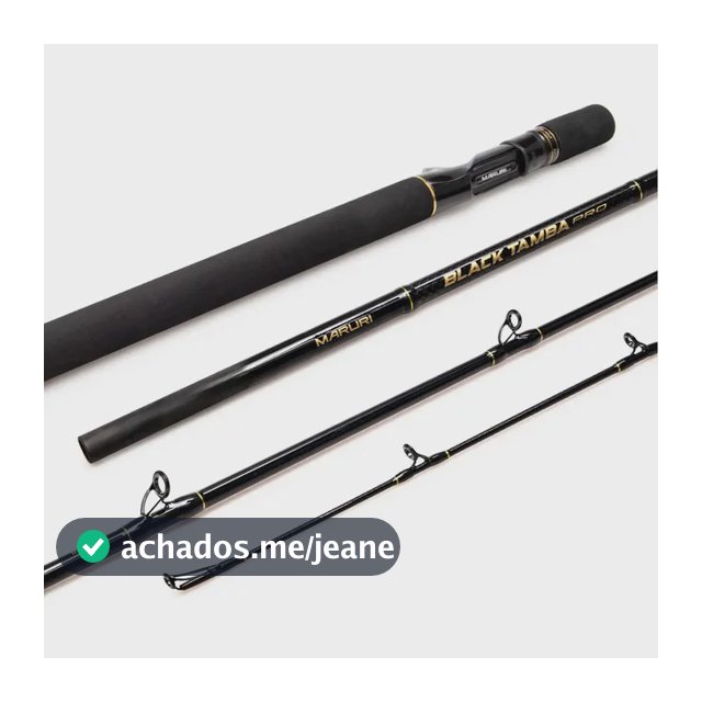 Vara Carretilha Black Tamba Pro 2,10 mts 30-60 lbs 2 Partes Up Set Cabo + Blank