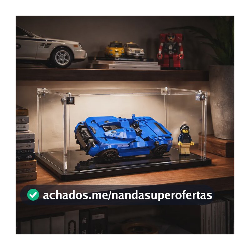 Expositor Para Lego Speed Champions F1 Velozes Proteção Uv Cúpula 24x13x9.5cm