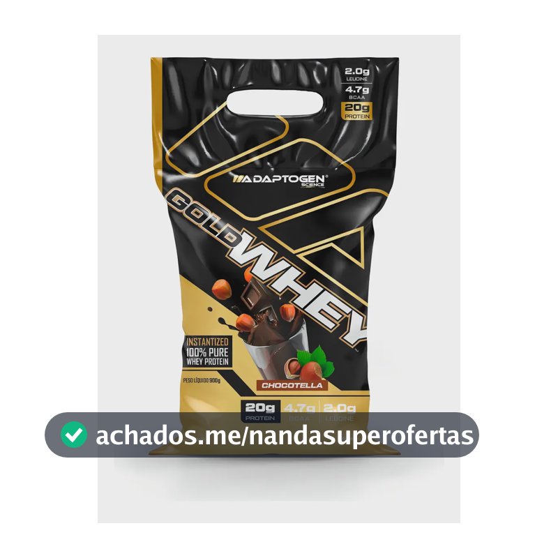 Gold Whey 100% Whey Protein 900g Sabor Chocotella Adaptogen Sabor Chocotela