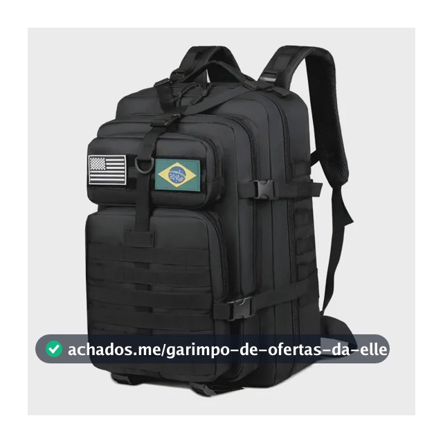Xiaobang Mochila Tática Impermeável Militar Reforçada Grande 50litros Cor Preto Desenho Do Tecido Liso