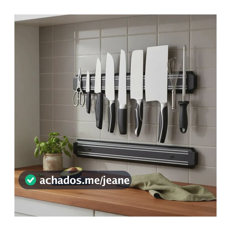 Suporte Barra Magnética Imã Facas Ferramentas Chaves Cozinha 50 cm.