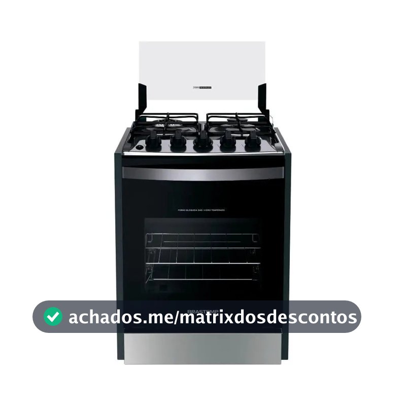 Fogão De Embutir Brastemp 4 Bocas, Chama Dupla Byo4ebr Cor Inox Bivolt