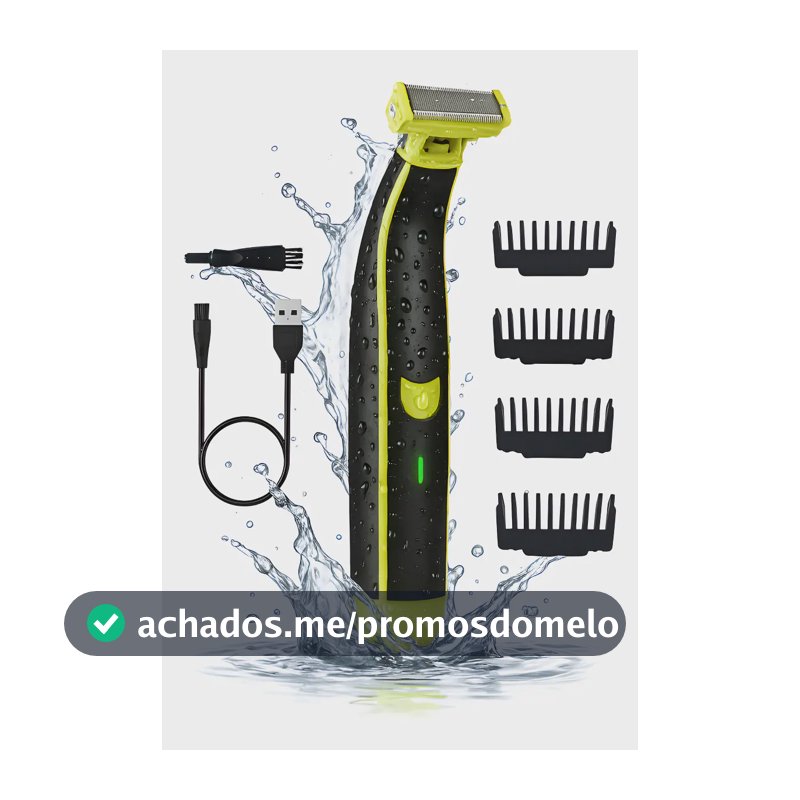 Aparador de Pelos Elétrico Lecom Prova D'Água Bivolt Barbear e Depilar