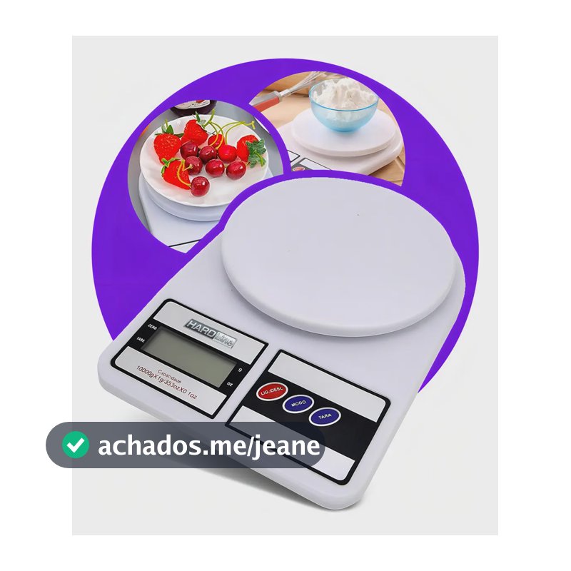 Balança Digital De Precisão 10kg Hardline Cook Cozinha Para Uso Domestico E Profissional Fitness Ideal Para Dietas Treinos Alimentos Confeitaria Nutrição Branco