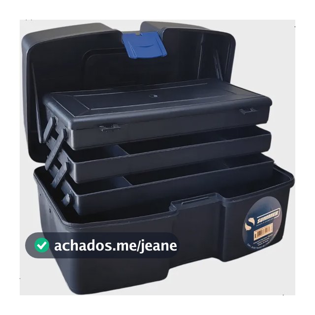 Maleta Para Pesca 3 Bandejas Articuladas Preta Summer Preto