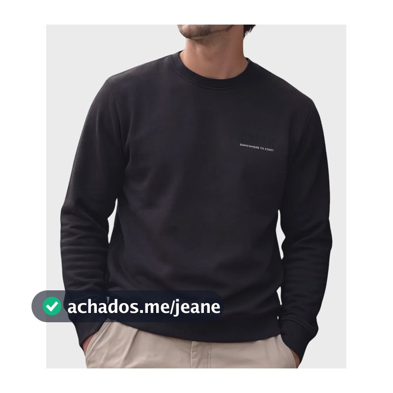 Moletom Masculino Blusa De Frio Gola Careca Casaco Style Box M Preto Blusa De Frio Masculina Peluciado Casaco Masculino Inverno Casaco De Frio Masculino Blusa Masculina Blusa Moletom Frio