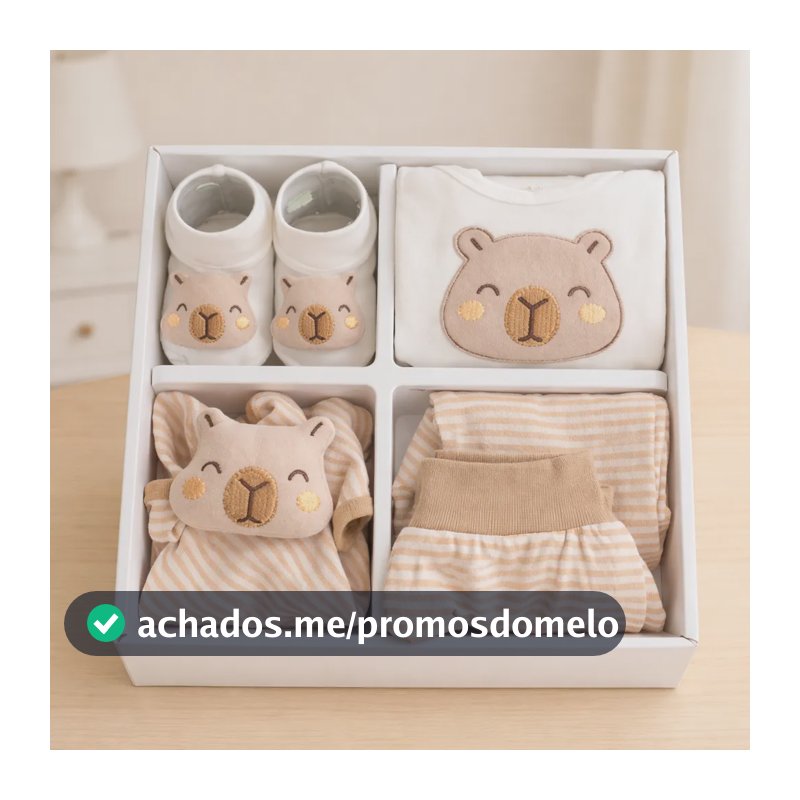 Kit Presente Bebê Recém Nascido Body Mijão Pantufa Naninha Bege P