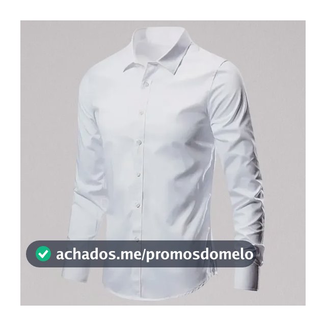 Camisa Social Manga Longa Slim Fit Masculina Clássica