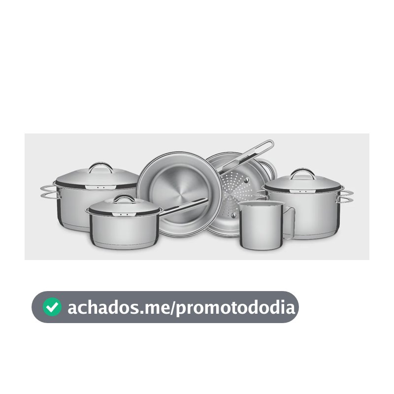 Kit Jogo De Panelas Solar 6 Peças com Fundo Triplo e Tampas de Inox Tramontina