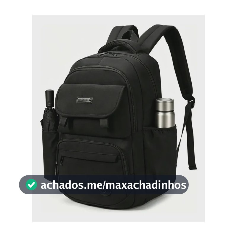 Mochila Reforçada E Impermeável Para Viagem Mochila Preto Liso
