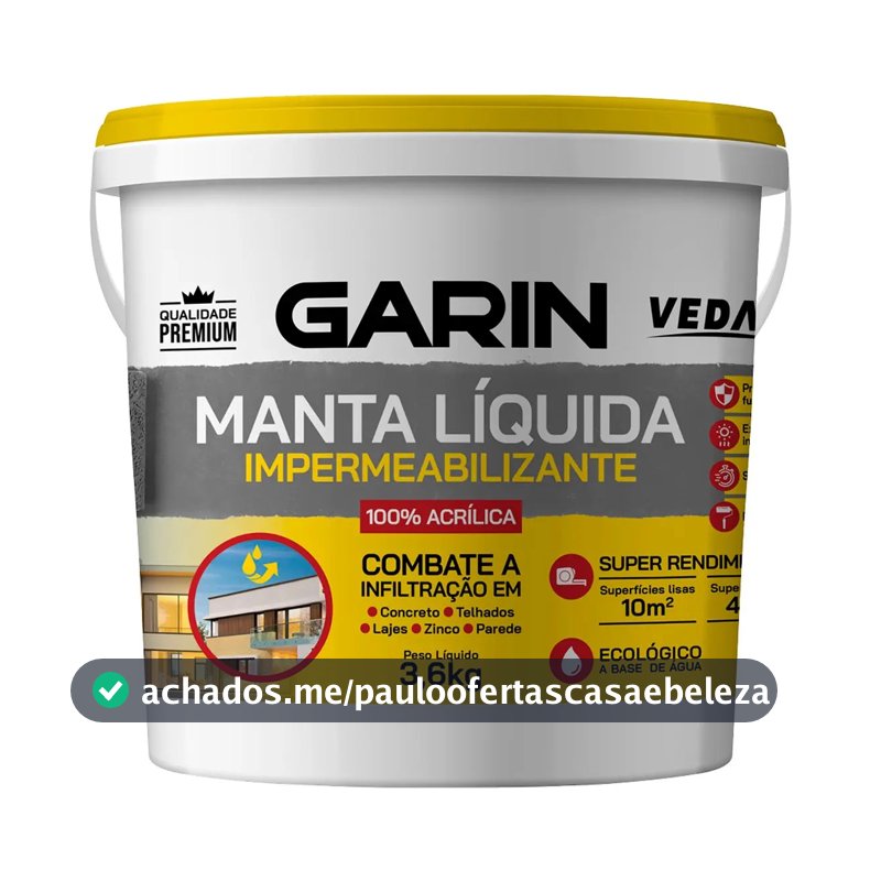 Manta Líquida Emborrachada Impermeabilizante 3,6kg