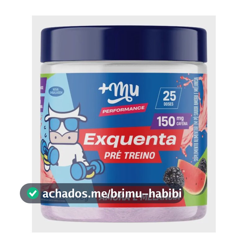 Suplemento em pó +Mu Performance Pré treino Exquenta sabor Amora E Melancia x 500g