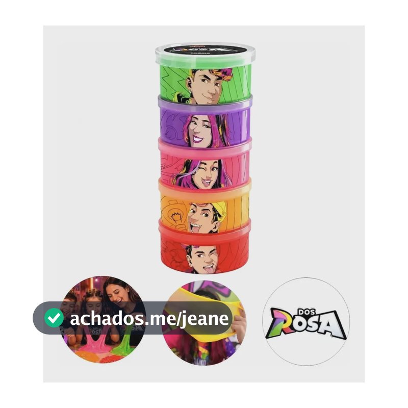 Slime Dos Rosa Torre 330g 5 Cores Gelelé Original Youtubers