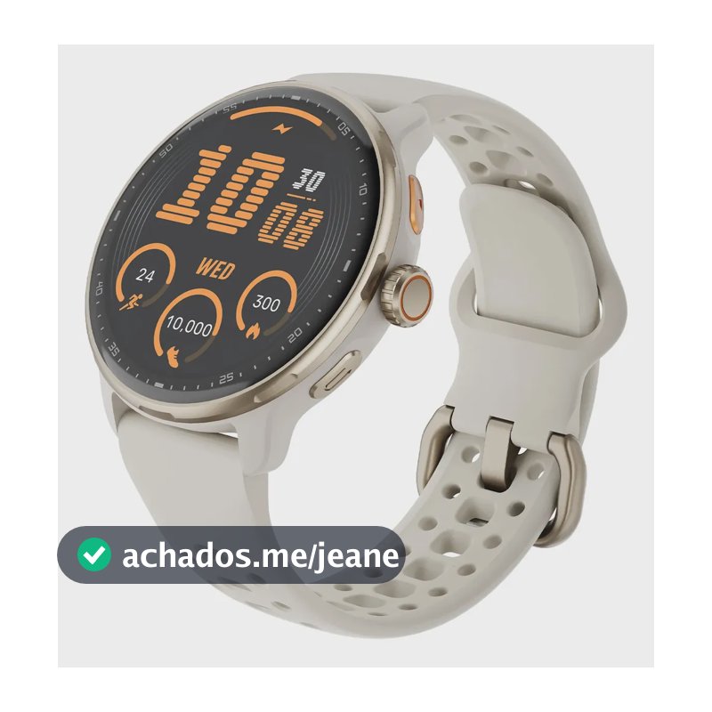 Relógio Inteligente Gps Smartwatch Amoled 3atm Outdoor Strar Caixa Bege