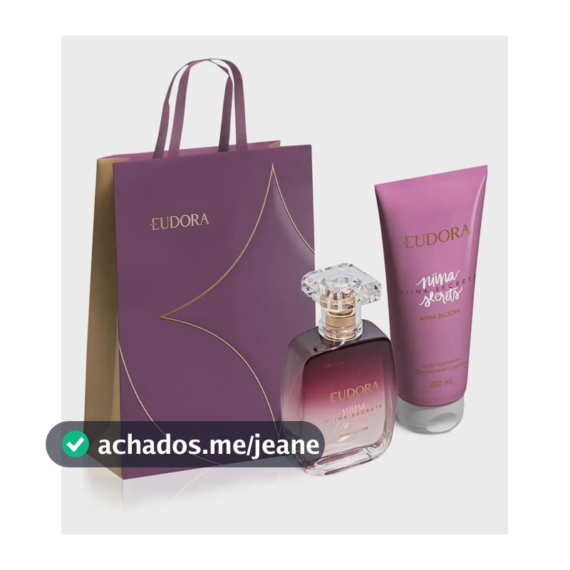 Niina Secrets Bloom: Colônia 100ml + Loção Corporal 200ml + Sacola