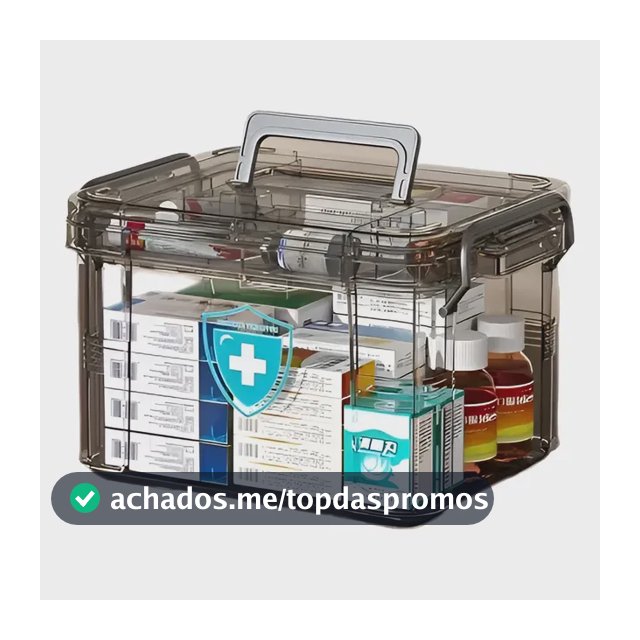 Caixa Maleta Organizadora Para Remédios Com Alça 2 Bandeja