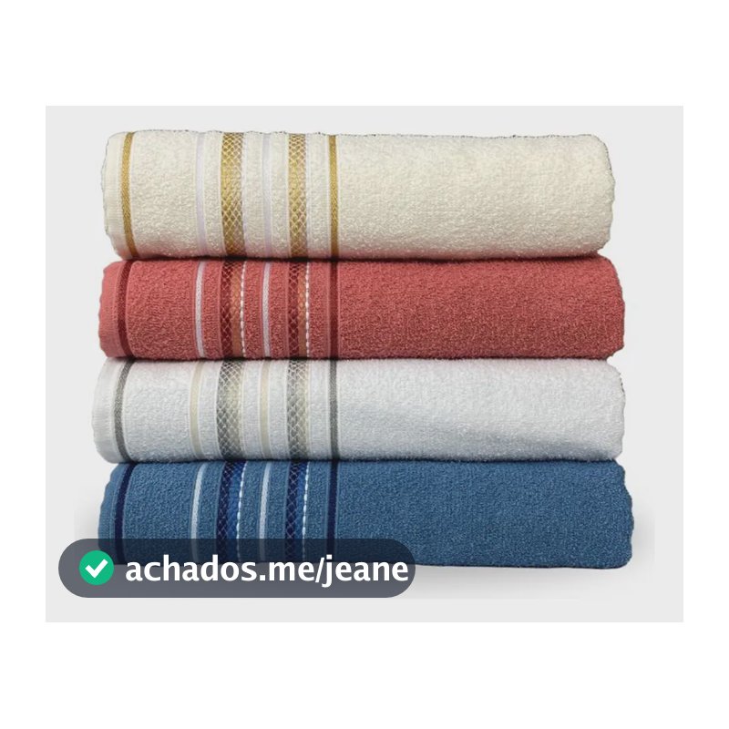 Kit 4 Toalhas De Banho Luxo Grande Algodão Macia Cores Jogo