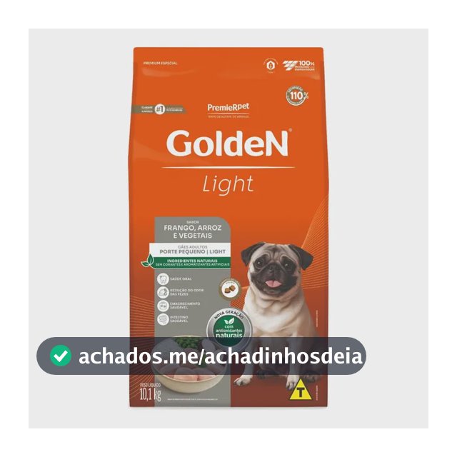 Golden Fórmula Light Adulto Peq Frango E Arroz 10,1kg