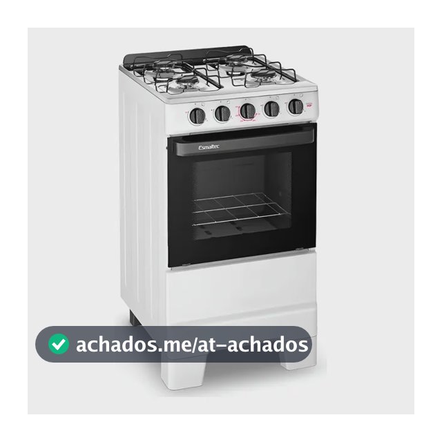Fogão Esmaltec Ideal POP 4 Bocas de Gás Branco 50L