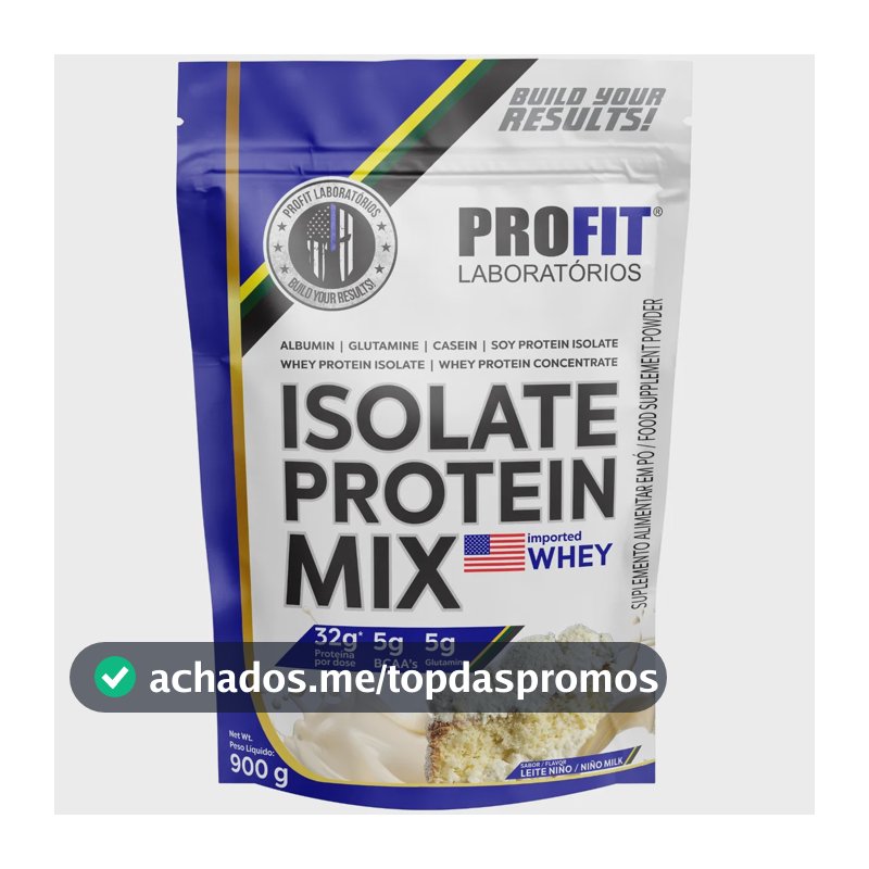 Whey Isolate Protein Mix Refil 900g - Profit Labs Leite Ninho