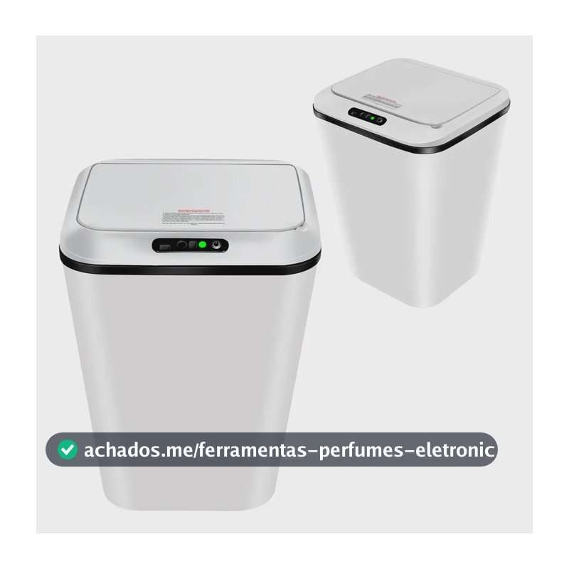 Lixeira Automatica Inteligente 16 L Com Sensor Touch Cozinha Cor Branco