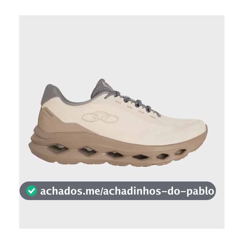 Tênis Olympikus Elevado Masculino Corrida Bege Confortável Algcze Liso 41 Br